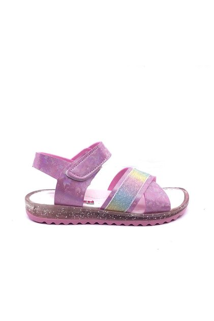 04672 Glittery Cross Strap Girl's Sandals Shoes
