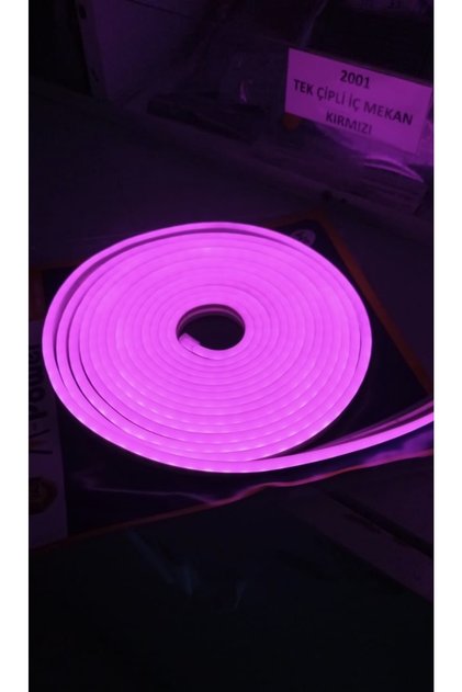 Mor Neon Şeritled Ip65 12v 6x12mm 5 Mt