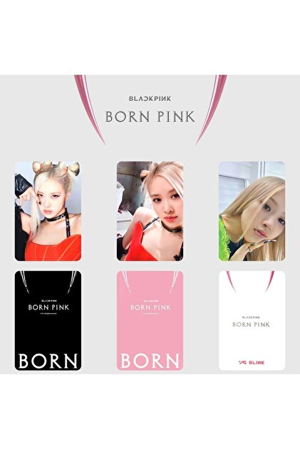 Kpop Dünyasi Blackpınk Rose '' Born Pink '' Pob 3 Kart Seti