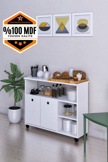 kelebek 30 Taşınabilir Çok Amaçlı 2 Kapaklı Katlı Mutfak Ve Salon Masası Mdf