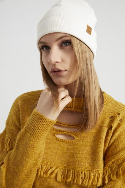 Women's White Hat Beret Comfortable Handmade