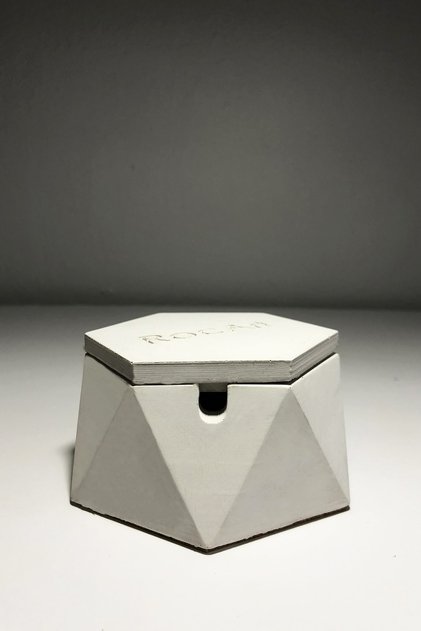 Hexagonal Concrete Ash Tray
