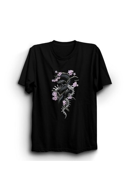 Snake, Flower, Design, Snake In The Flowers T-Shirt