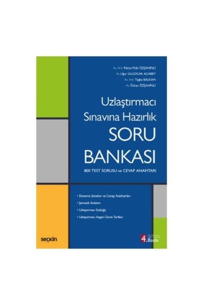 Seçkin Yayıncılık Uzlaştırmacı Sınavına Hazırlık Kitabı Soru Bankası Yeni Yargı Paketine ve Yönetmelik Değişikliği - 1