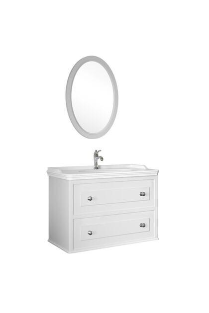 Miro 100 Cm Banyo Dolabı Takımı Mat Beyaz