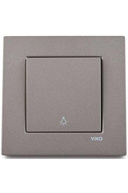 Viko Artline Novella Antrasit Light Yaylı Anahtar ÇERÇEVELİ