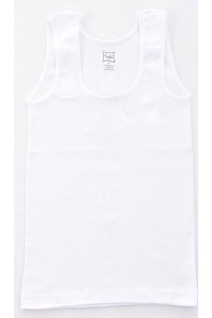12 Pieces Girls' White Color Thick Strap Undershirt