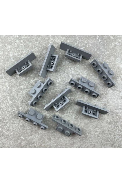 Original Creator Accessory Connection Part Bracket 1 X 2 - 1 X 4 Dark Gray 4 Pieces Will Be Sent