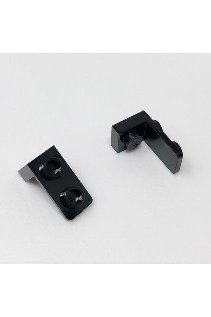 Original Custom Moc Creator Reverse Connection Part Bracket 1 - 1 X 2 Black 2 Pieces Will Be Sent