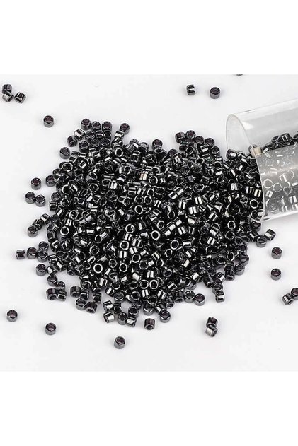 Original Miyuki Delica Beads 11 0 Db 1, 05 Number -7.5 Gram, Anthracite Gray