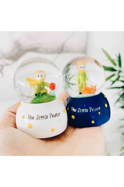 Küçük Boy Küçük Prens Kar Küresi Işıklı 6.5 Cm