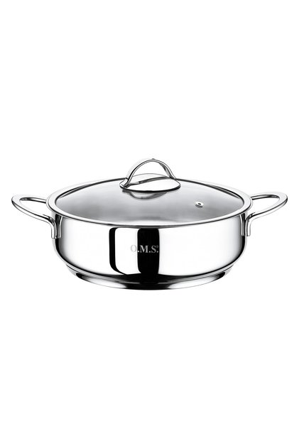 2038-sl 2 Piece Stainless Steel 26x10 Cm 4.80 Liter Deep Casserole Plain