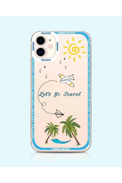 iPhone 11 Compatible''Lets Go Travel'' Design Case