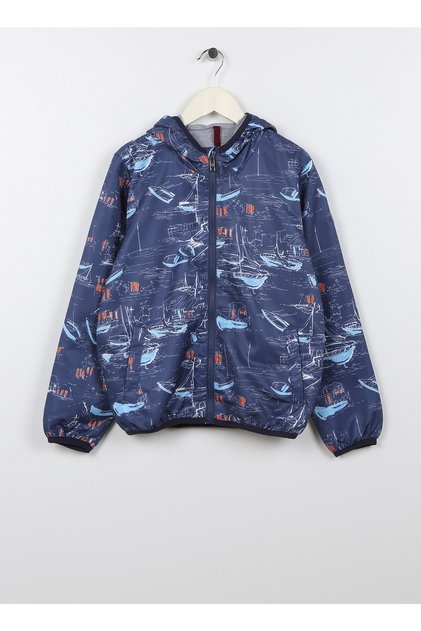 Blue Men's Coat 232 Lcb 232002 Sail Blue Patterned