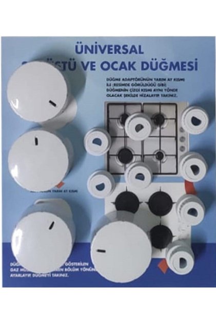 Ankastre Set Üstü Ocak Düğmesi 4 Lü Takım Beyaz