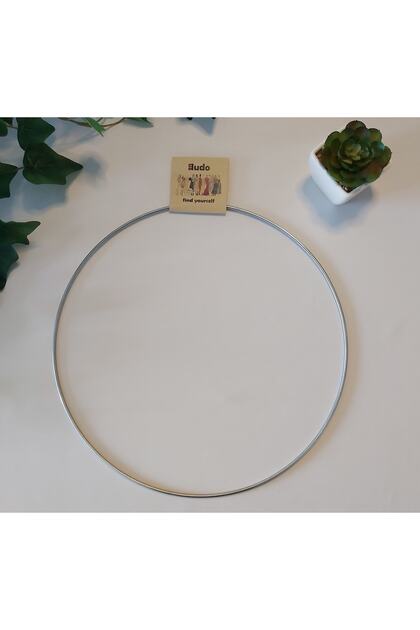 Metal Macrame Hoop 35 cm Galvanized Pulley Ring Dream Catcher - Metal Hoop Wire Pulley