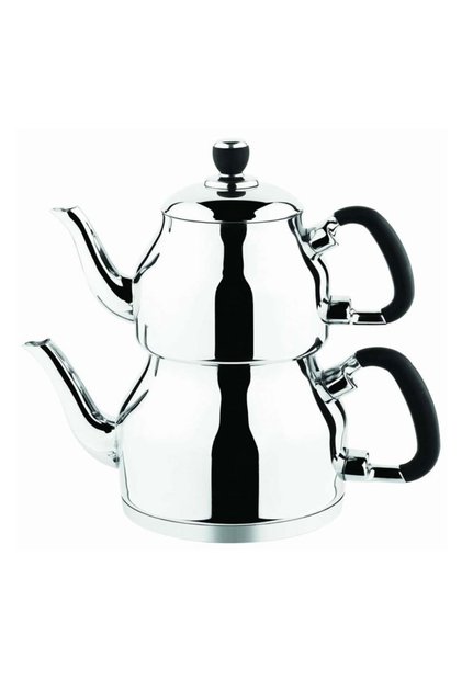 K-334 Symbol Mega Çaydanlık 3.2 Lt X 1.7 Lt. - Siyah Kulp-21