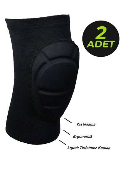Unisex Voleybol Dizliği Kaleci Dizliği Kabartma Sünger Destekli (çiftli)