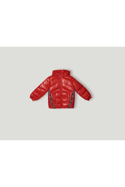 Go Green Striped Puffer Coat