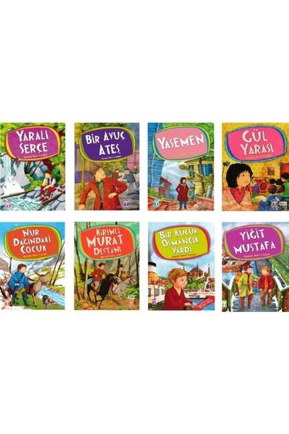 Hasan Nail Canat 8 Kitap Set (One Küçük Osmancık Vardı - Yaralı Serçe - Bir Avuç Ateş - Yasemen - Gül Ya