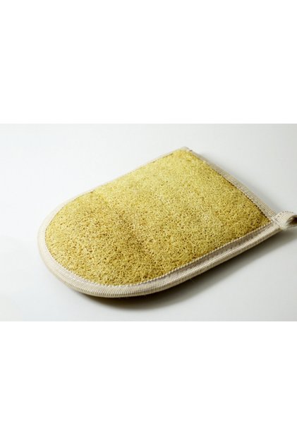 Natural Pumpkin Fiber Bath & Shower Fingered Glove Body Washcloth