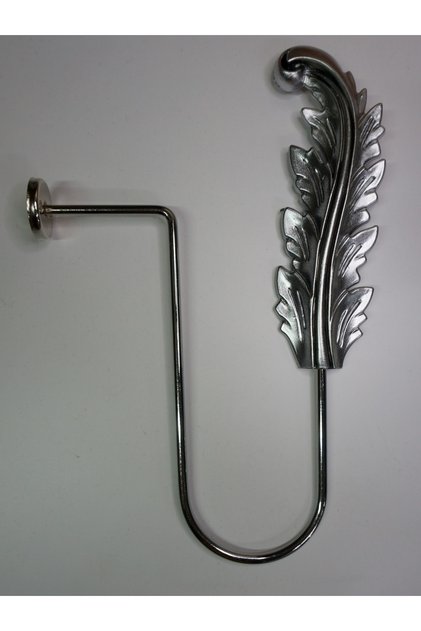 Leaf Background Curtain Binding Renso Arm Tie Silver (1 Piece)