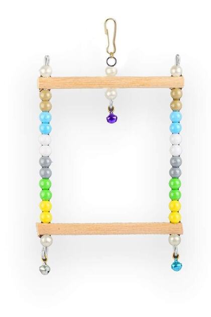 Colorful Budgie Beaded Swing