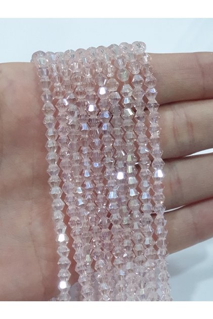 4mm Pyramid Pink Crystal Beads (10 SERIES)