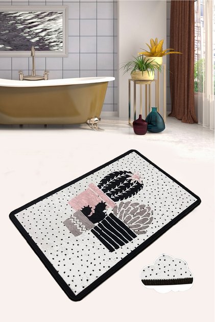 Three Cactus 70X120 cm Bathroom Carpet Mat Non-Slip Base Washable