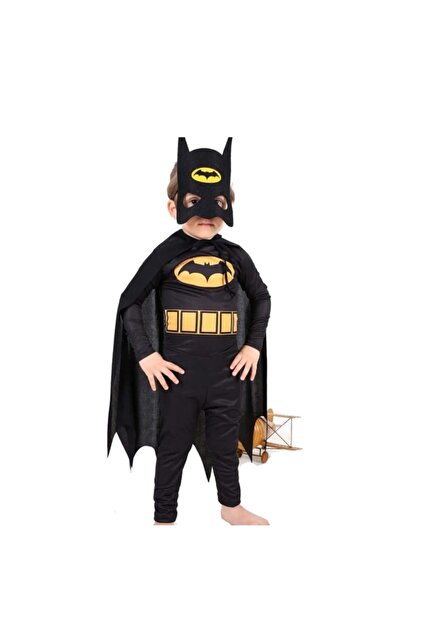Batman Yarasa Adam Erkek Çocuk Kostümü Pelerinli Maskeli - 1