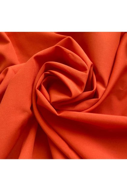 Turuncu Pamuk/Polyester Kumaş, Giyim, Ev Tekstili, Dekor ( 150cm En )