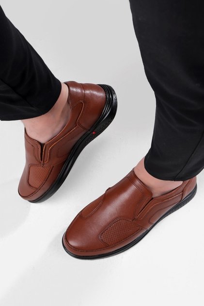 Lofor Genuine Leather Comfort Orthopedic Men's Casual Shoes, Father's Shoes, Orthopedic Shoes