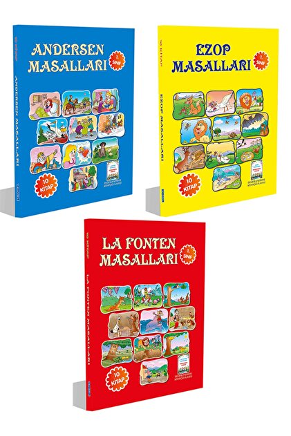 Andersen Masalları, Ezop Masalları and La Fonten Masalları Set (30 Books)