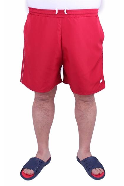 Large Size Classic Swim Shorts 23677 Red