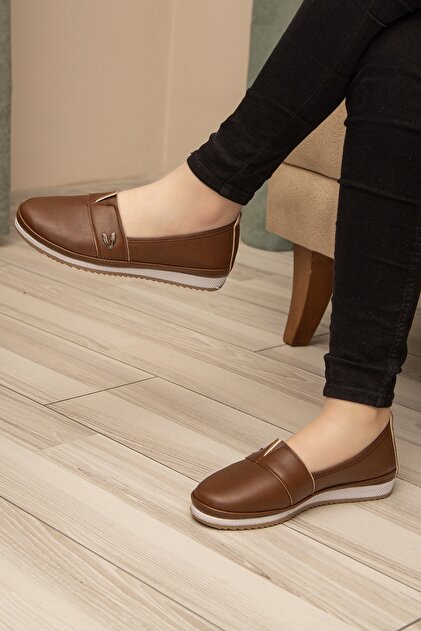 Orthopedic Daily Soft Women's Skin Laser Printed Buckle Ballerina Shoes