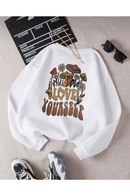 Printed Girl's Crew Neck Sweatshirt
