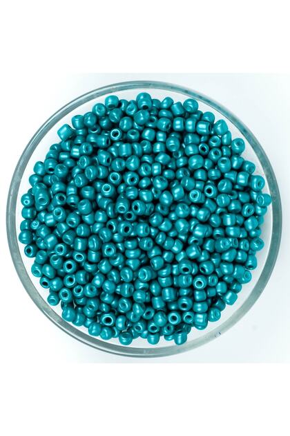 50 Gram - 4 Mm Pastel Turkuaz Renk Büyük Boy Kum Boncuk, Takı Yapım Boncuğu, (50 Gram,~ 650-700 Adet