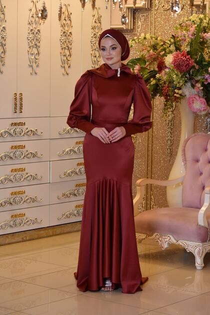 Starfish Burgundy Evening Dress