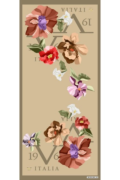 Floral Pattern Pavia Series with Shawl Hanger and Gift Set 90x200 Cm