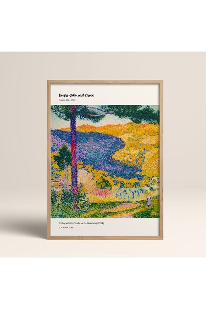 Framed Modern Henri-Edmond Cross 30X40Cm 40X60Cm 50X70Cm Black White Wood Mdn012
