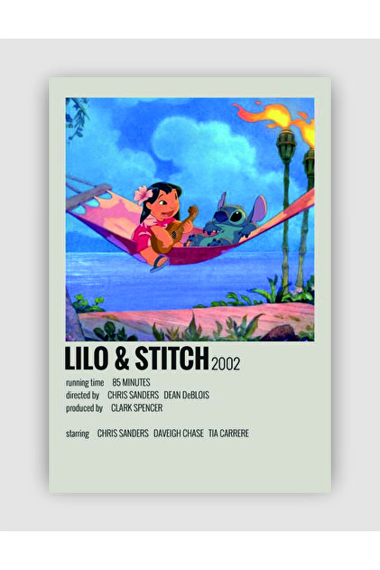 fırsatlar diyarı Lilo And Stitch Film Info Card Bilgi Kartı Duvar