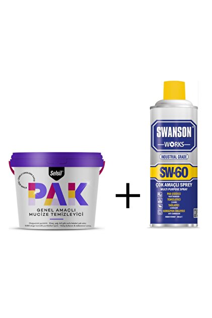 Selsil Pak Mucize Temizlik 500gr. Krem + Swanson Works Sw-60 200ml