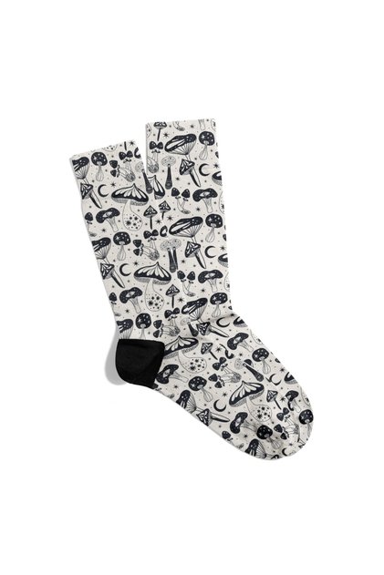 Fun Socks Unisex Hw Mushroom Moons Printed Socks Ecsoket342