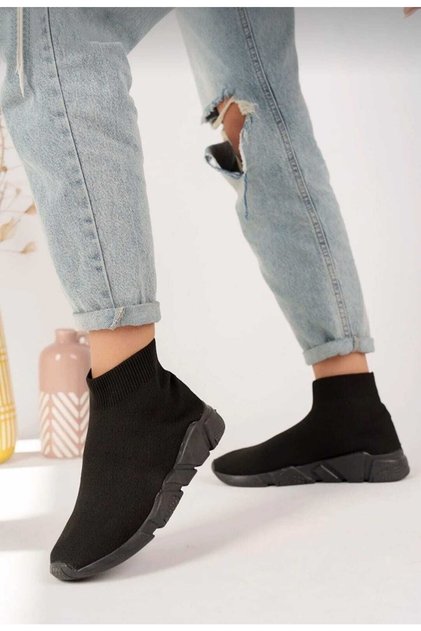 Mild Kömür Triko Sneaker