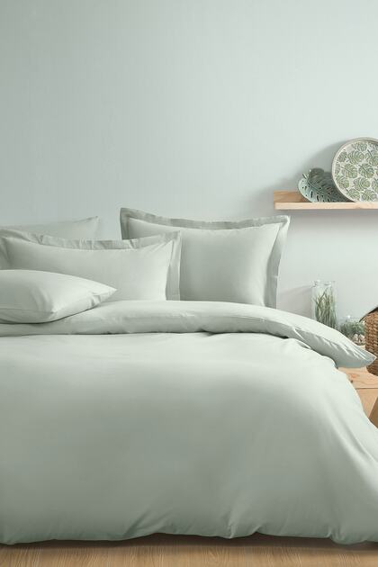 Naturalis Ranforce Single Washable Duvet Cover Set - Sage