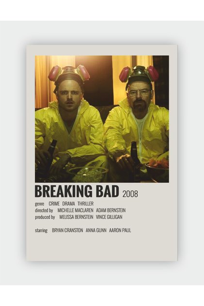 Breaking Bad Film Info Card Bilgi Kartı Duvar Posteri