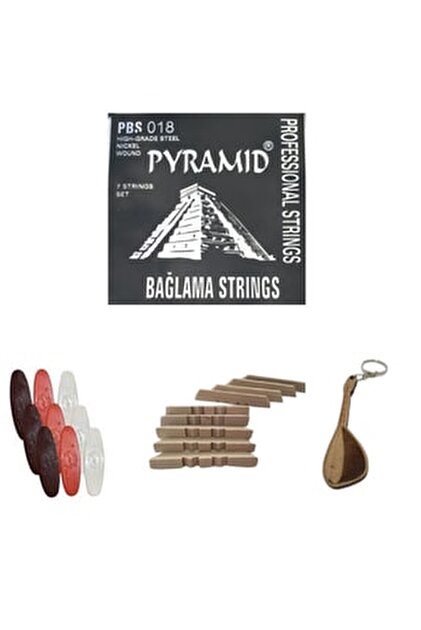 Cordes Saz Baglama Court Yöremiz – 0.18 Acier Inox, Set Complet 7 Cordes (0.18 + 0.28 + Bam)