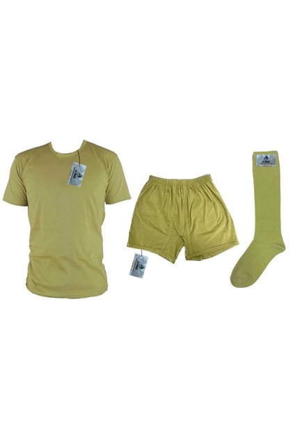 Acemi Asker Bedelli Asker Iç Çamaşırı Takımı Askeri Fanila, Askeri Boxer, Askeri Çorap