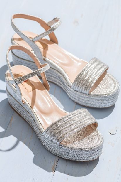 Elle Shoes Lame Kadın Sandalet - 1