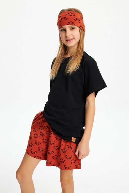 Girl's 100% Cotton Combed Cotton Shorts T-shirt Bandana 3-Piece Bottom Top Set